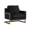 Kalmin Lounge Chair - Abbington Black - Angled