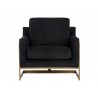 Kalmin Lounge Chair - Abbington Black - Front
