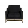 Kalmin Lounge Chair - Abbington Black - Front - Kalmin Lounge Chair - Abbington Black - Front