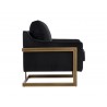 Kalmin Lounge Chair - Abbington Black - Side Angle