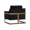 Kalmin Lounge Chair - Abbington Black - Back Angle