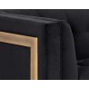 Ekon Sofa - Abbington Black - Sofa Arm Close-Up