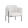 Richie Lounge Chair - Black - Eclipse White - Angled View