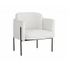 Richie Lounge Chair - Black - Eclipse White - Angled View - Richie Lounge Chair - Black - Eclipse White - Angled View
