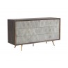 Aniston Dresser - Dark Mango - Shagreen Leather - Angled View