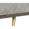 Aniston Dresser - Dark Mango - Shagreen Leather - Leg Close-Up