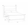  Sunpan Milo Bed - Queen - Polo Club Stone - Dimensions -  Sunpan Milo Bed - Queen - Polo Club Stone - Dimensions