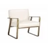 Kristoffer Lounge Chair - Vintage Vanilla Leather - Angled View - Kristoffer Lounge Chair - Vintage Vanilla Leather - Angled View