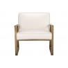 Kristoffer Lounge Chair - Vintage Vanilla Leather - Front View