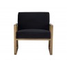  Sunpan Kristoffer Lounge Chair - Abbington Black - Front View