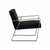  Sunpan Kristoffer Lounge Chair - Abbington Black - Side Angle -  Sunpan Kristoffer Lounge Chair - Abbington Black - Side Angle