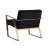  Sunpan Kristoffer Lounge Chair - Abbington Black - Back Angle