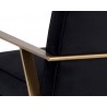  Sunpan Kristoffer Lounge Chair - Abbington Black - Back Angle Close-Up