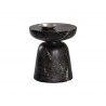 Sunpan Lucida End Table - Marble Look - Black - Front