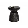 Sunpan Lucida End Table - Marble Look - Black - Front - Sunpan Lucida End Table - Marble Look - Black - Front