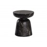 Sunpan Lucida End Table - Marble Look - Black - Front View