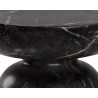 Sunpan Lucida End Table - Marble Look - Black - Edge Close-up