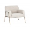 Cybil Lounge Chair - Dove Cream - Angled View