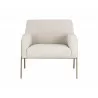 Cybil Lounge Chair - Dove Cream - Front View - Cybil Lounge Chair - Dove Cream - Front View