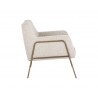 Cybil Lounge Chair - Dove Cream - Side Angle
