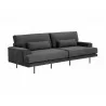 Abigail Sofa - Polo Club Kohl Grey - Angled View - Abigail Sofa - Polo Club Kohl Grey - Angled View