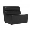 Cornell Modular - Armless Chair - Coal Black - Angled