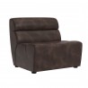 Cornell Modular - Armless Chair - Havana Dark Brown - Angled View