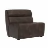 Cornell Modular - Armless Chair - Havana Dark Brown - Angled View - Cornell Modular - Armless Chair - Havana Dark Brown - Angled View