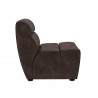 Cornell Modular - Armless Chair - Havana Dark Brown - Side Angle