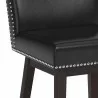 Vintage Swivel Counter Stool - Coal Black - Seat Close-up - Vintage Swivel Counter Stool - Coal Black - Seat Close-up