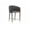 Asher Counter Stool - Sparrow Grey / Napa Black - Angled View - Asher Counter Stool - Sparrow Grey / Napa Black - Angled View