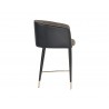 Asher Counter Stool - Sparrow Grey / Napa Black - Side Angle