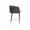 Asher Counter Stool - Sparrow Grey / Napa Black - Side Angle - Asher Counter Stool - Sparrow Grey / Napa Black - Side Angle