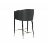 Asher Counter Stool - Sparrow Grey / Napa Black - Back Angle - Asher Counter Stool - Sparrow Grey / Napa Black - Back Angle