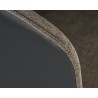 Asher Counter Stool - Sparrow Grey / Napa Black - Seat Arm Close-Up