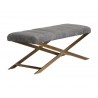 Kammi Bench - Polo Club Kohl Grey - Angled View