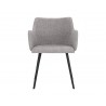 Griffin Dining Armchair - November Grey / Bravo Cognac- Front View