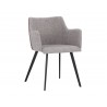Griffin Dining Armchair - November Grey / Bravo Cognac- Angled View