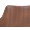 Griffin Dining Armchair - November Grey / Bravo Cognac- Back Angle Close-up