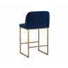 Nevin Counter Stool - Sapphire Blue - Back Angle