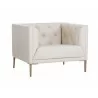 Westin Armchair - Vintage Vanilla Leather - Angled View - Westin Armchair - Vintage Vanilla Leather - Angled View