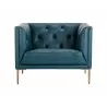 Westin Armchair - Vintage Peacock Leather - Front - Westin Armchair - Vintage Peacock Leather - Front