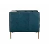Westin Armchair - Vintage Peacock Leather - Side Angle - Westin Armchair - Vintage Peacock Leather - Side Angle