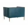 Westin Armchair - Vintage Peacock LeatherBack Angle - Westin Armchair - Vintage Peacock LeatherBack Angle
