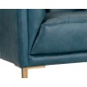 Westin Armchair - Vintage Peacock Leather - Leg Close-Up