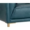Westin Armchair - Vintage Peacock Leather - Leg Close-Up - Westin Armchair - Vintage Peacock Leather - Leg Close-Up
