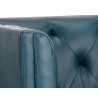 Westin Armchair - Vintage Peacock Leather - Sofa Arm Clopse-Up