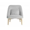Riley Lounge Chair - Polo Club Stone - Front - Riley Lounge Chair - Polo Club Stone - Front