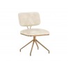 Virtu Swivel Dining Chair - Bravo Cream - Angled View