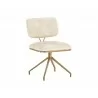 Virtu Swivel Dining Chair - Bravo Cream - Angled View - Virtu Swivel Dining Chair - Bravo Cream - Angled View